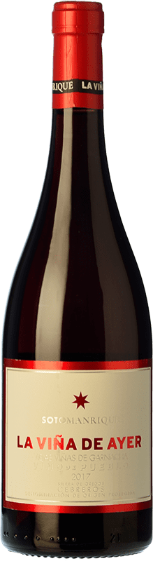 10,95 € 免费送货 | 红酒 Soto y Manrique La Viña de Ayer 橡木 D.O.P. Cebreros 卡斯蒂利亚莱昂 西班牙 Grenache 瓶子 75 cl