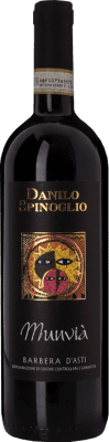 7,95 € Spedizione Gratuita | Vino Rosso Spinoglio Munvià D.O.C. Barbera d'Asti Piemonte Italia Barbera 75 cl