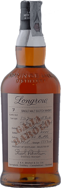 101,95 € Free Shipping | Whisky Single Malt Springbank Longrow Gaja Barolo Campbeltown United Kingdom 7 Years Bottle 75 cl