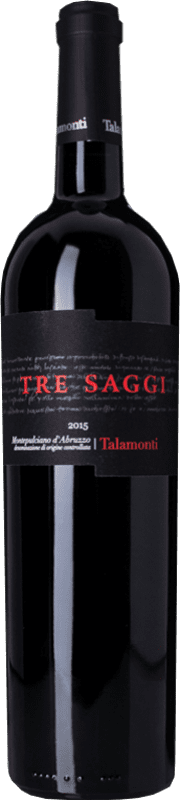 15,95 € Envío gratis | Vino tinto Talamonti Tre Saggi D.O.C. Montepulciano d'Abruzzo Abruzzo Italia Montepulciano Botella 75 cl
