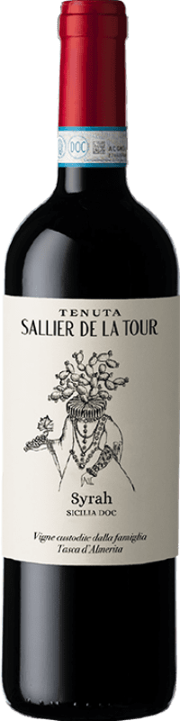 12,95 € Free Shipping | Red wine Tasca d'Almerita Sallier de La Tour D.O.C. Sicilia Sicily Italy Syrah Bottle 75 cl