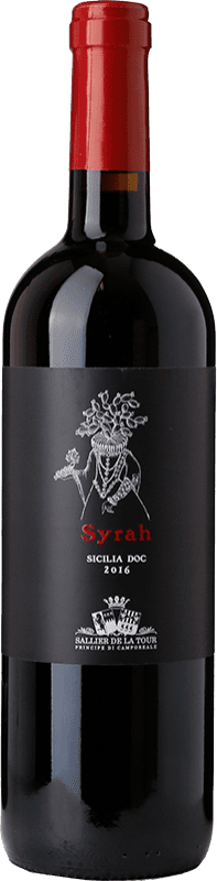 7,95 € Free Shipping | Red wine Tasca d'Almerita Sallier de La Tour D.O.C. Sicilia Sicily Italy Syrah Bottle 75 cl
