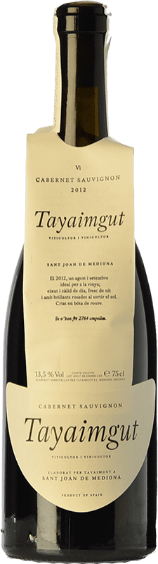 17,95 € Envío gratis | Vino tinto Tayaimgut Crianza D.O. Penedès Cataluña España Cabernet Sauvignon Botella 75 cl