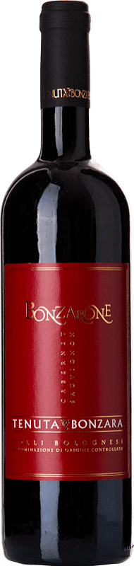 26,95 € Free Shipping | Red wine Bonzara Bonzarone D.O.C. Colli Bolognesi Classico Pignoletto Emilia-Romagna Italy Cabernet Sauvignon Bottle 75 cl
