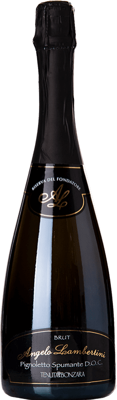 12,95 € Envoi gratuit | Vin Mousseux Blanc Bonzara Angelo Lambertini Brut I.G.T. Emilia Romagna Émilie-Romagne Italie Pignolo Bouteille 75 cl