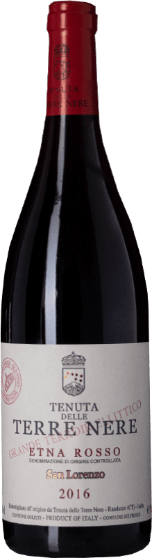 67,95 € Free Shipping | Red wine Tenuta Nere Rosso San Lorenzo D.O.C. Etna Sicily Italy Nerello Mascalese, Nerello Cappuccio Bottle 75 cl
