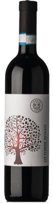 15,95 € 免费送货 | 红酒 I Fauri Ottobre Rosso D.O.C. Montepulciano d'Abruzzo 阿布鲁佐 意大利 Montepulciano 瓶子 75 cl