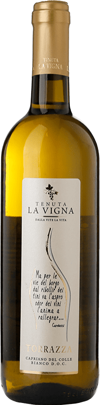10,95 € Kostenloser Versand | Weißwein La Vigna Torrazza D.O.C. Capriano del Colle Lombardei Italien Trebbiano 75 cl