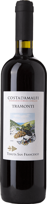 19,95 € Envoi gratuit | Vin rouge San Francesco Tramonti Rosso D.O.C. Costa d'Amalfi Campanie Italie Aglianico, Piedirosso, Tintore di Tramonti Bouteille 75 cl