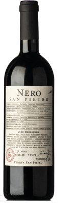 14,95 € Spedizione Gratuita | Vino Rosso San Pietro Nero D.O.C. Monferrato Piemonte Italia Cabernet Sauvignon, Barbera, Albarossa Eco — Biologico 75 cl