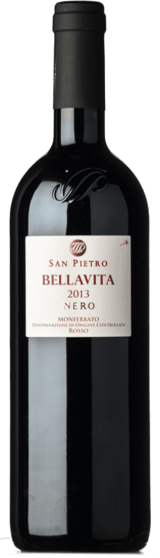 23,95 € Free Shipping | Red wine San Pietro Nero Bellavita D.O.C. Monferrato Piemonte Italy Cabernet Sauvignon, Barbera, Albarossa Bottle 75 cl