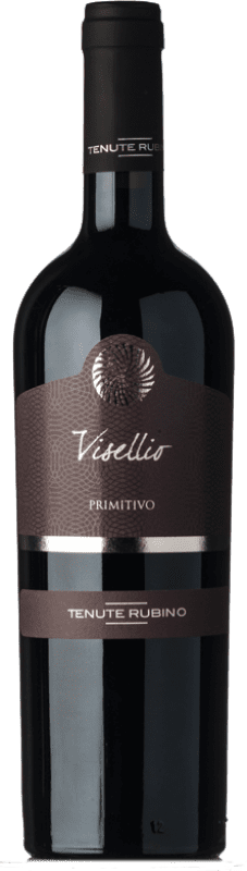 34,95 € Envío gratis | Vino tinto Tenute Rubino Visellio I.G.T. Salento Puglia Italia Primitivo Botella 75 cl