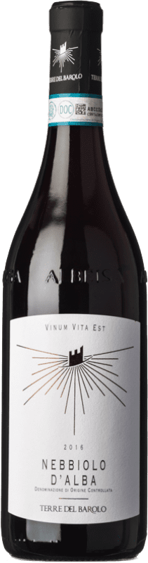 14,95 € Kostenloser Versand | Rotwein Terre del Barolo D.O.C. Nebbiolo d'Alba Piemont Italien Nebbiolo Flasche 75 cl