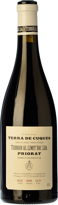 36,95 € Free Shipping | Red wine Terroir al Límit Terra de Cuques Negre Crianza D.O.Ca. Priorat Catalonia Spain Grenache, Carignan Bottle 75 cl