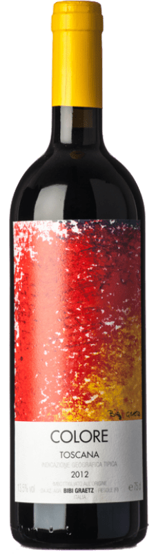 293,95 € 免费送货 | 红酒 Bibi Graetz Rosso Colore I.G.T. Toscana 托斯卡纳 意大利 Colorino, Canaiolo 瓶子 75 cl