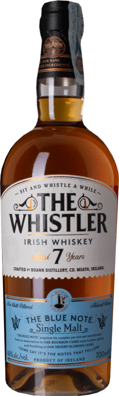 57,95 € Envio grátis | Whisky Single Malt The Whistler Note Blue — Edição Azul Irlanda 7 Anos 70 cl