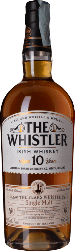 66,95 € Spedizione Gratuita | Whisky Single Malt The Whistler Irish Whiskey Irlanda 10 Anni Bottiglia 70 cl