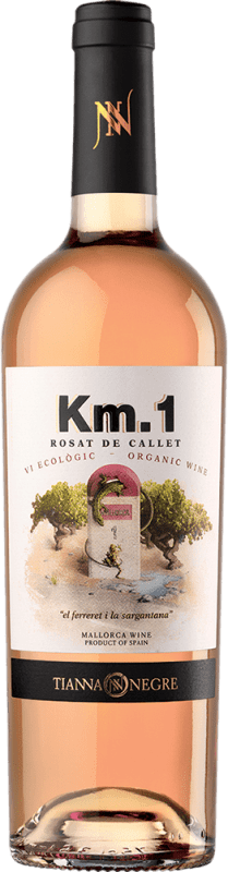 15,95 € Envio grátis | Vinho Rosé Tianna Negre Ses Nines Km. 1 I.G.P. Vi de la Terra de Mallorca Maiorca Espanha Callet 75 cl