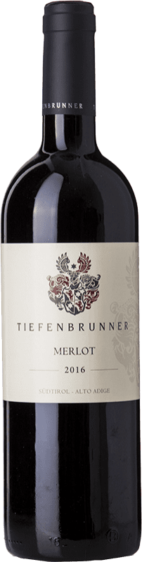 14,95 € Spedizione Gratuita | Vino rosso Tiefenbrunner D.O.C. Alto Adige Trentino-Alto Adige Italia Merlot Bottiglia 75 cl