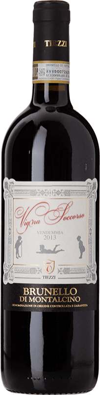 57,95 € Spedizione Gratuita | Vino rosso Tiezzi Vigna Soccorso D.O.C.G. Brunello di Montalcino Toscana Italia Sangiovese Bottiglia 75 cl