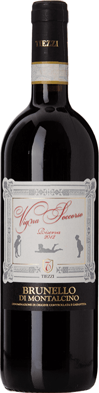 64,95 € Free Shipping | Red wine Tiezzi Vigna Soccorso Reserve D.O.C.G. Brunello di Montalcino Tuscany Italy Sangiovese Bottle 75 cl