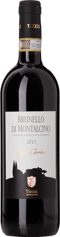 47,95 € Free Shipping | Red wine Tiezzi Poggio Cerrino D.O.C.G. Brunello di Montalcino Tuscany Italy Sangiovese Bottle 75 cl