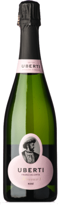 32,95 € Spedizione Gratuita | Spumante rosato Uberti Rosé Francesco I Brut D.O.C.G. Franciacorta lombardia Italia Pinot Nero, Chardonnay Bottiglia 75 cl