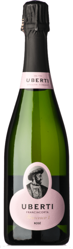 32,95 € 送料無料 | ロゼスパークリングワイン Uberti Rosé Francesco I Brut D.O.C.G. Franciacorta ロンバルディア イタリア Pinot Black, Chardonnay ボトル 75 cl