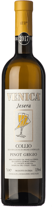 22,95 € Бесплатная доставка | Белое вино Venica & Venica Jesera D.O.C. Collio Goriziano-Collio Фриули-Венеция-Джулия Италия Pinot Grey бутылка 75 cl