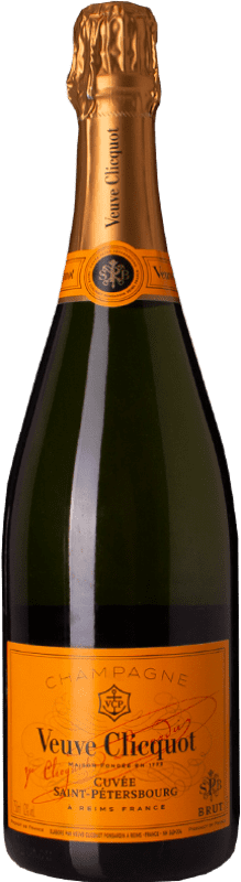 77,95 € Envoi gratuit | Vin Mousseux Blanc Veuve Clicquot Saint Pétersbourg Brut Cuvée A.O.C. Champagne Champagne France Pinot Noir, Chardonnay, Pinot Meunier Bouteille 75 cl