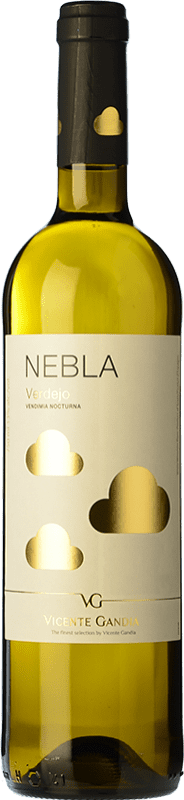 10,95 € Бесплатная доставка | Белое вино Vicente Gandía Nebla I.G.P. Vino de la Tierra de Castilla y León Кастилия-Леон Испания Verdejo бутылка 75 cl