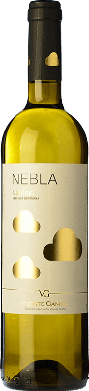 9,95 € Бесплатная доставка | Белое вино Vicente Gandía Nebla I.G.P. Vino de la Tierra de Castilla y León Кастилия-Леон Испания Verdejo бутылка 75 cl