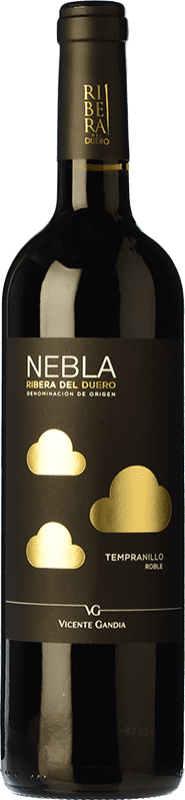9,95 € Бесплатная доставка | Красное вино Vicente Gandía Nebla Дуб D.O. Ribera del Duero Кастилия-Леон Испания Tempranillo бутылка 75 cl