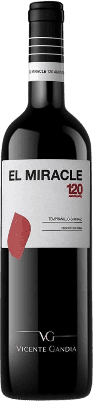 55,95 € 免费送货 | 红酒 Vicente Gandía El Miracle 120 Tinto 橡木 D.O. Valencia 巴伦西亚社区 西班牙 Tempranillo, Syrah 瓶子 75 cl
