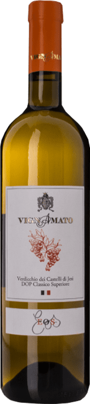 12,95 € Бесплатная доставка | Белое вино Vignamato Eos Superiore D.O.C. Verdicchio dei Castelli di Jesi Marche Италия Verdicchio бутылка 75 cl