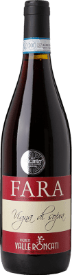 19,95 € Бесплатная доставка | Красное вино Valle Roncati Vigna di Sopra D.O.C. Fara Пьемонте Италия Nebbiolo, Vespolina, Rara бутылка 75 cl