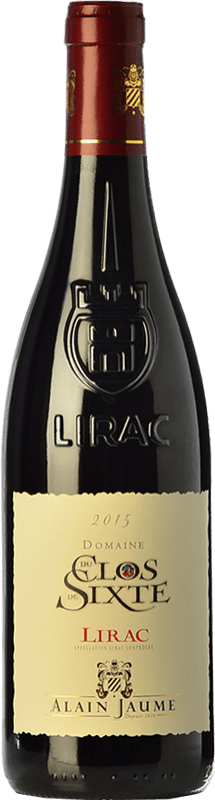 15,95 € Spedizione Gratuita | Vino rosso Alain Jaume Domaine du Clos de Sixte Crianza A.O.C. Lirac Rhône Francia Syrah, Grenache, Mourvèdre Bottiglia 75 cl