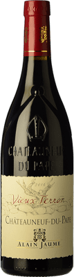 38,95 € Envío gratis | Vino Tinto Alain Jaume Terron Vieux — Envejecido Añejado, Roble A.O.C. Châteauneuf-du-Pape Rhône Francia Syrah, Garnacha, Mourvèdre 75 cl