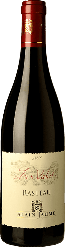 14,95 € Бесплатная доставка | Красное вино Alain Jaume Rasteau Les Valats Дуб I.G.P. Vin de Pays Rasteau Рона Франция Syrah, Grenache, Mourvèdre бутылка 75 cl