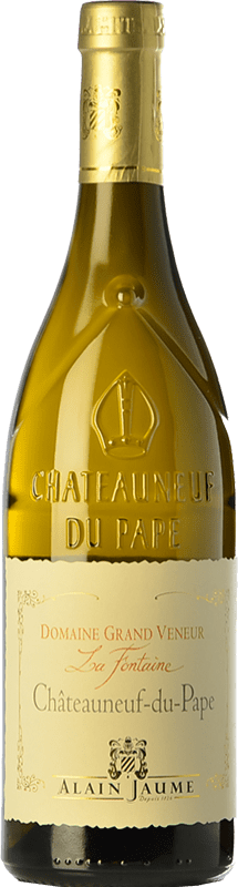 41,95 € Бесплатная доставка | Белое вино Alain Jaume Grand Veneur La Fontaine старения A.O.C. Châteauneuf-du-Pape Рона Франция Roussanne бутылка 75 cl