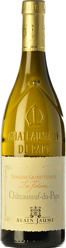 41,95 € Free Shipping | White wine Alain Jaume Grand Veneur La Fontaine Aged A.O.C. Châteauneuf-du-Pape Rhône France Roussanne Bottle 75 cl