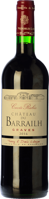 15,95 € Kostenloser Versand | Rotwein Labuzan Château du Barrailh Alterung A.O.C. Graves Bordeaux Frankreich Merlot, Cabernet Sauvignon Flasche 75 cl