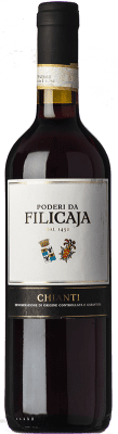 8,95 € Kostenloser Versand | Rotwein Villa da Filicaja D.O.C.G. Chianti Toskana Italien Sangiovese, Canaiolo Flasche 75 cl