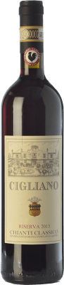 31,95 € Envio grátis | Vinho tinto Villa del Cigliano Reserva D.O.C.G. Chianti Classico Tuscany Itália Sangiovese Garrafa 75 cl