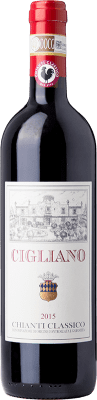 17,95 € Бесплатная доставка | Красное вино Villa del Cigliano D.O.C.G. Chianti Classico Тоскана Италия Sangiovese, Colorino, Canaiolo бутылка 75 cl