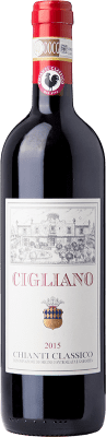 18,95 € Kostenloser Versand | Rotwein Villa del Cigliano Klassisch D.O.C.G. Chianti Toskana Italien Sangiovese, Colorino, Canaiolo 75 cl
