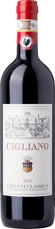 17,95 € Envoi gratuit | Vin rouge Villa del Cigliano D.O.C.G. Chianti Classico Toscane Italie Sangiovese, Colorino, Canaiolo Bouteille 75 cl