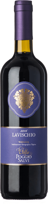 12,95 € Бесплатная доставка | Красное вино Poggio Salvi Lavischio I.G.T. Toscana Тоскана Италия Merlot бутылка 75 cl