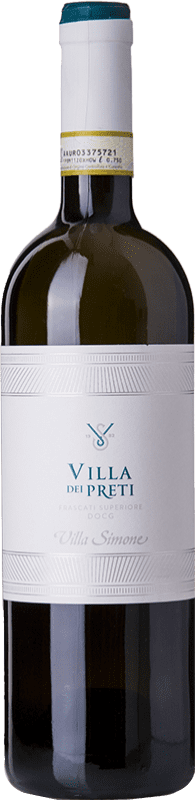 13,95 € 免费送货 | 白酒 Villa Simone Villa dei Preti D.O.C.G. Frascati Superiore 拉齐奥 意大利 Grechetto, White Malvasia, Malvasia del Lazio 瓶子 75 cl