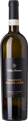 19,95 € Envio grátis | Vinho Branco Villa Simone V Filonardi Superior Reserva D.O.C. Frascati Lácio Itália Malvasia, Trebbiano, Grechetto 75 cl